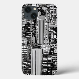 ニューヨークの街並み(モノクロ) iPhone 13ケース