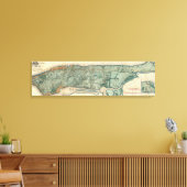 ニューヨークの衛生地形図 キャンバスプリント (インサイチュ (リビング))