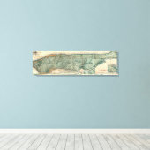 ニューヨークの衛生地形図 キャンバスプリント (インサイチュ (ウッドフロア))