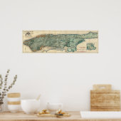 ニューヨークの衛生地形図 ポスター (キッチン)