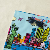 ニューヨークの観光建物 ビーチタオル (インサイチュ)