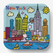 ニューヨークの観光建物 ペーパープレート (正面)