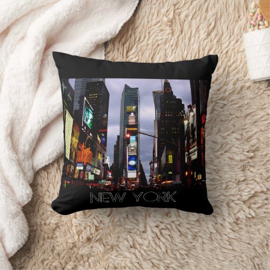 ニューヨークの記念品NYのタイムズ・スクエアの枕 クッション (ブランケット)