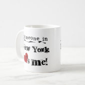 ニューヨークの誰かは私を愛します コーヒーマグカップ (正面左)