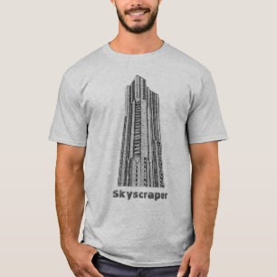 ニューヨークの超高層ビルの写真の芸術のTシャツ Tシャツ