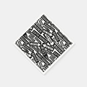 ニューヨークの通り名、NYCの有名な場所 スタンダードカクテルナプキン (角)