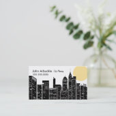 ニューヨークの都市景観のスカイラインの名刺 名刺 (スタンド正面)