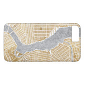 ニューヨークの金めっきされた都市地図 Case-Mate iPhoneケース (裏面(横))