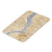 ニューヨークの金箔を施した都市の地図 マグネット (左側)
