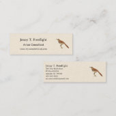 ニューヨークの鳥の茶色のツグミまたは茶色のツラッシャー スキニー名刺 (正面/裏面)