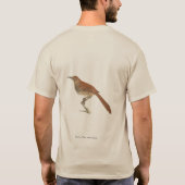 ニューヨークの鳥の茶色のツグミまたは茶色のツラッシャー Tシャツ (裏面)