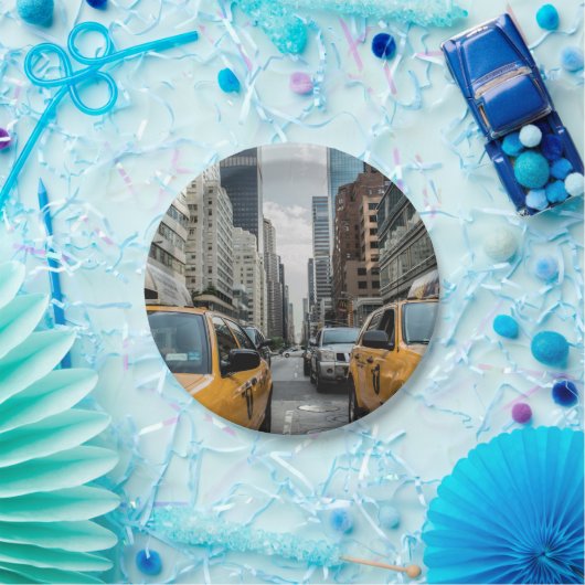 ニューヨークの黄色いタクシー ペーパープレート (パーティー)