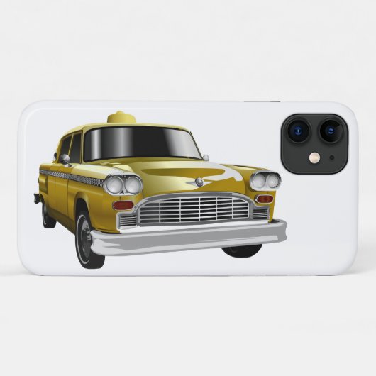 ニューヨークの黄色のレトロなタクシー Case-Mate iPhoneケース (裏面(横))