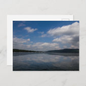 ニューヨークのKeuka LakeでのSky Reflection ポストカード (正面/裏面)
