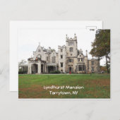 ニューヨークのLyndhurst Mansion in Tarrytown ポストカード (正面/裏面)