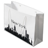 ニューヨークのNYのスカイラインの油- ラージペーパーバッグ (正面アングル)