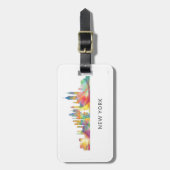 ニューヨークのNYのスカイラインWB1 - ラゲッジタグ (正面縦)