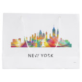 ニューヨークのNYのスカイラインWB1 - ラージペーパーバッグ (裏面)