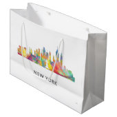 ニューヨークのNYのスカイラインWB1 - ラージペーパーバッグ (正面アングル)