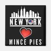 ニューヨークはミンチェパイズシティスケープを愛する マグネット (正面)