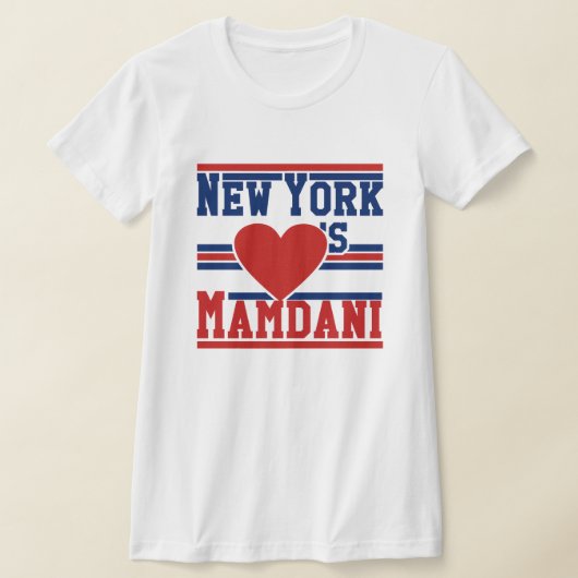 ニューヨークは市長ゾラン・マムダニを愛する NYC Tシャツ (レイダウン)