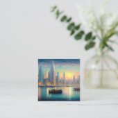 ニューヨークは最も象徴的で象徴的な鮮やか国の一つ スクエア名刺 (スタンド正面)