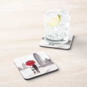 ニューヨークは赤い傘の水色のカップルを愛する コースター (右側)