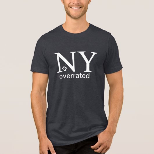 ニューヨークは過大評価 トライブレンドTシャツ (正面)