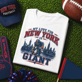 ニューヨークへの愛は巨大なフットボール Tシャツ
