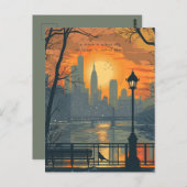 ニューヨークへの旅行 ポストカード (正面/裏面)