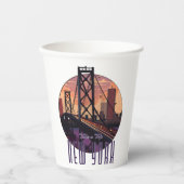 ニューヨークへの旅行 紙コップ (正面)