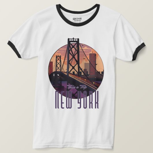 ニューヨークへの旅 Tシャツ (デザイン正面)