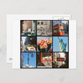 ニューヨークへの海外旅行 ポストカード (正面/裏面)