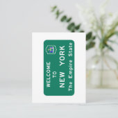ニューヨークへようこそ – USA Road Sign ポストカード (スタンド正面)