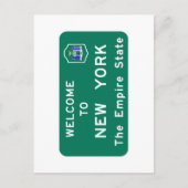 ニューヨークへようこそ – USA Road Sign ポストカード (正面)