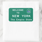 ニューヨークへようこそ – USA Road Sign 長方形シール (バッグ)