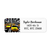 ニューヨークをテーマにしたイエロータクシー ラベル (正面)