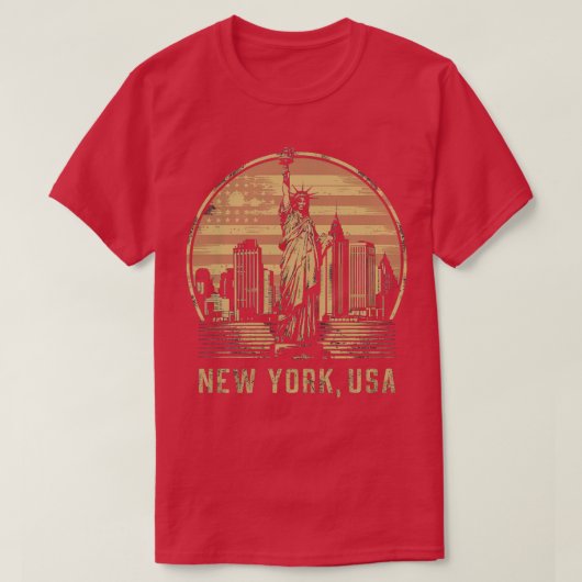ニューヨークアメリカ1 Tシャツ (デザイン正面)