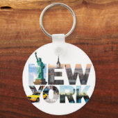 ニューヨークアルファベットモンタージュ キーホルダー (正面)