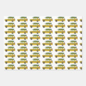 ニューヨークイエローキャブのタクシーのクリスマスプレゼント ラッピングペーパーシート (正面2)