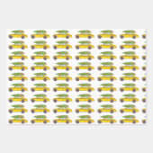 ニューヨークイエローキャブのタクシーのクリスマスプレゼント ラッピングペーパーシート (正面2)