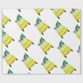 ニューヨークイエローキャブのタクシーのクリスマスプレゼント ラッピングペーパー (フラット)