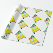 ニューヨークイエローキャブのタクシーのクリスマスプレゼント ラッピングペーパー (アンロールド)
