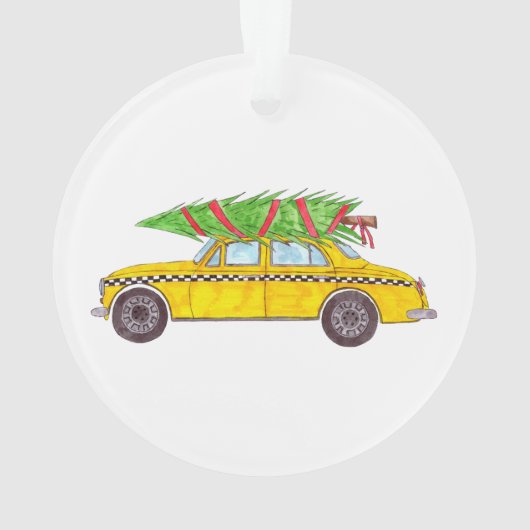 ニューヨークイエローキャブタクシーのクリスマスツリー オーナメント