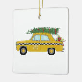 ニューヨークイエローキャブタクシークリスマスツリー セラミックオーナメント (左)