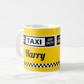 ニューヨークイエロータクシーキャブおもしろい退職 コーヒーマグカップ (正面左)