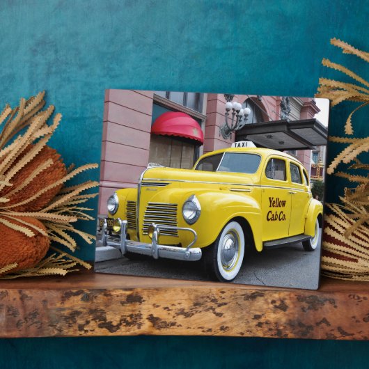 ニューヨークイエローヴィンテージタクシー フォトプラーク (側面)