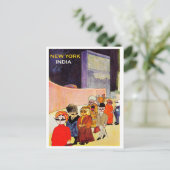 ニューヨークインド、ヴィンテージ航空ポスター ポストカード (スタンド正面)