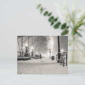 ニューヨークウィンター – スノーナイト – ブライアントパーク ポストカード (スタンド正面)