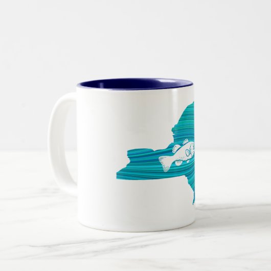 ニューヨークウェーブ魚釣り ツートーンマグカップ (正面左)